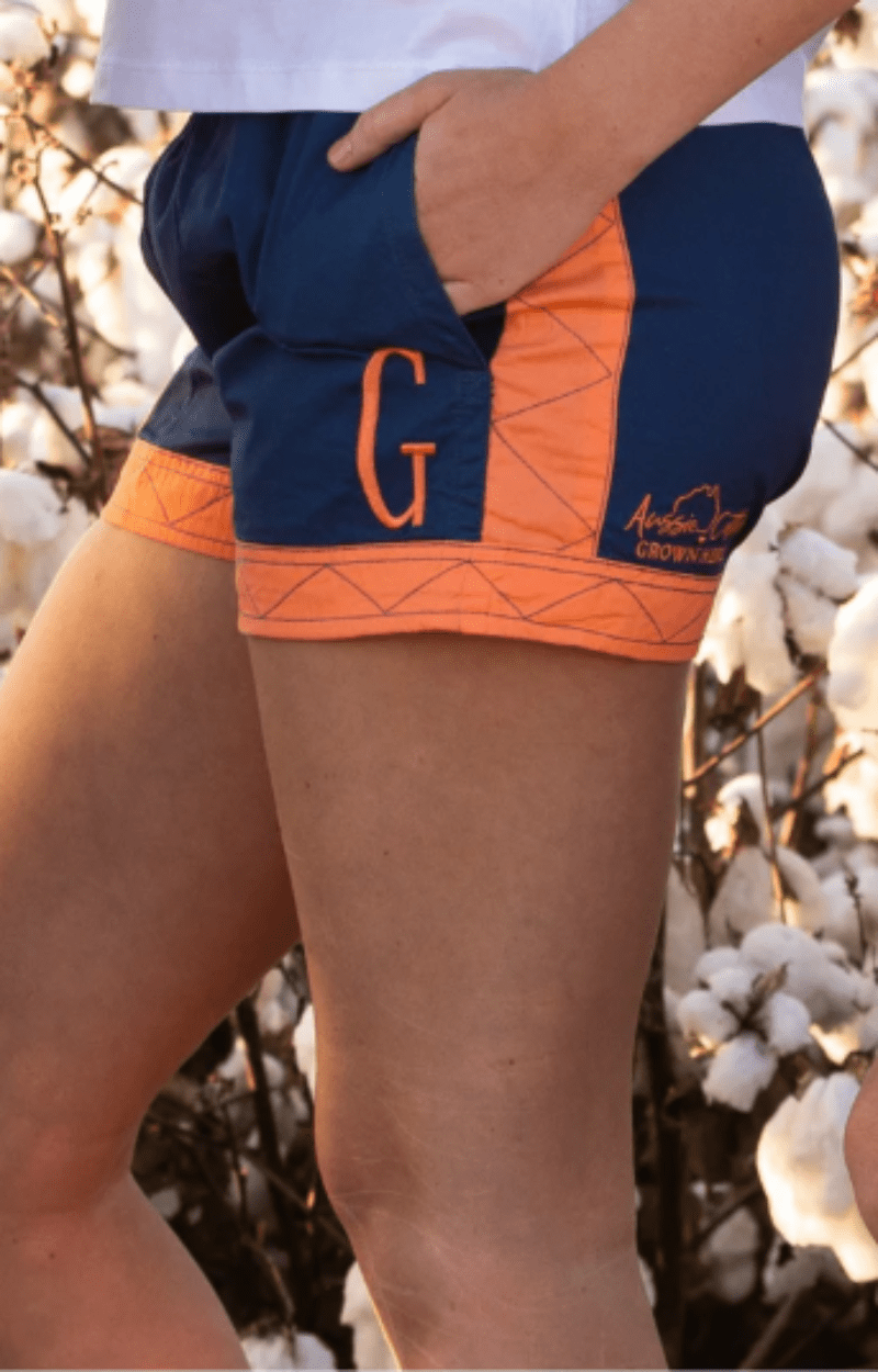 Mary G Womens Shorts- Skirts - Dresses 12 / Denim/Peach Mary G Shorts Womens Old School