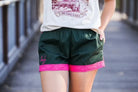 Mary G Womens Shorts- Skirts - Dresses 12 / Heritage Green/Hot Pink Mary G Shorts Womens Classic