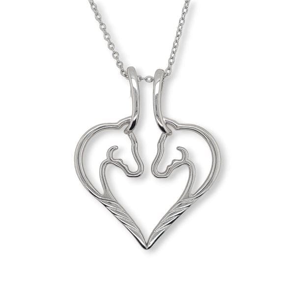 MCJ Jewellery Necklace PB0829 SS 2 Horse Heart