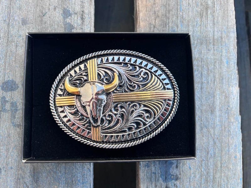 Montana Silversmiths Belt Accessories Montana Silversmith Belt Buckler Buffalo Crest (A927)