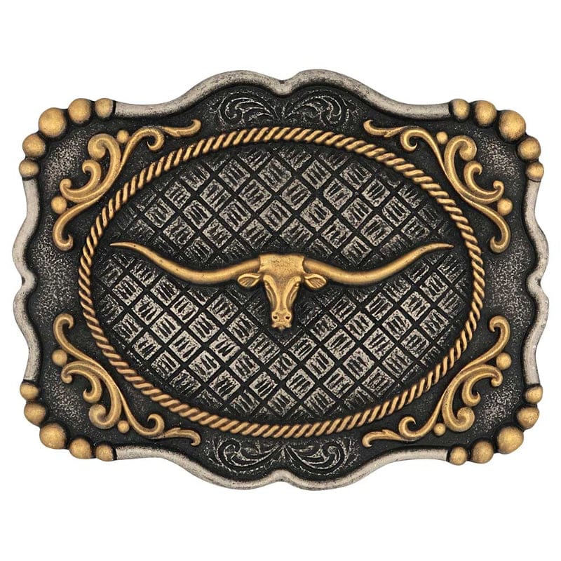 Montana Silversmiths Belt Accessories Montana Silversmiths Belt Buckle Framed Longhorn