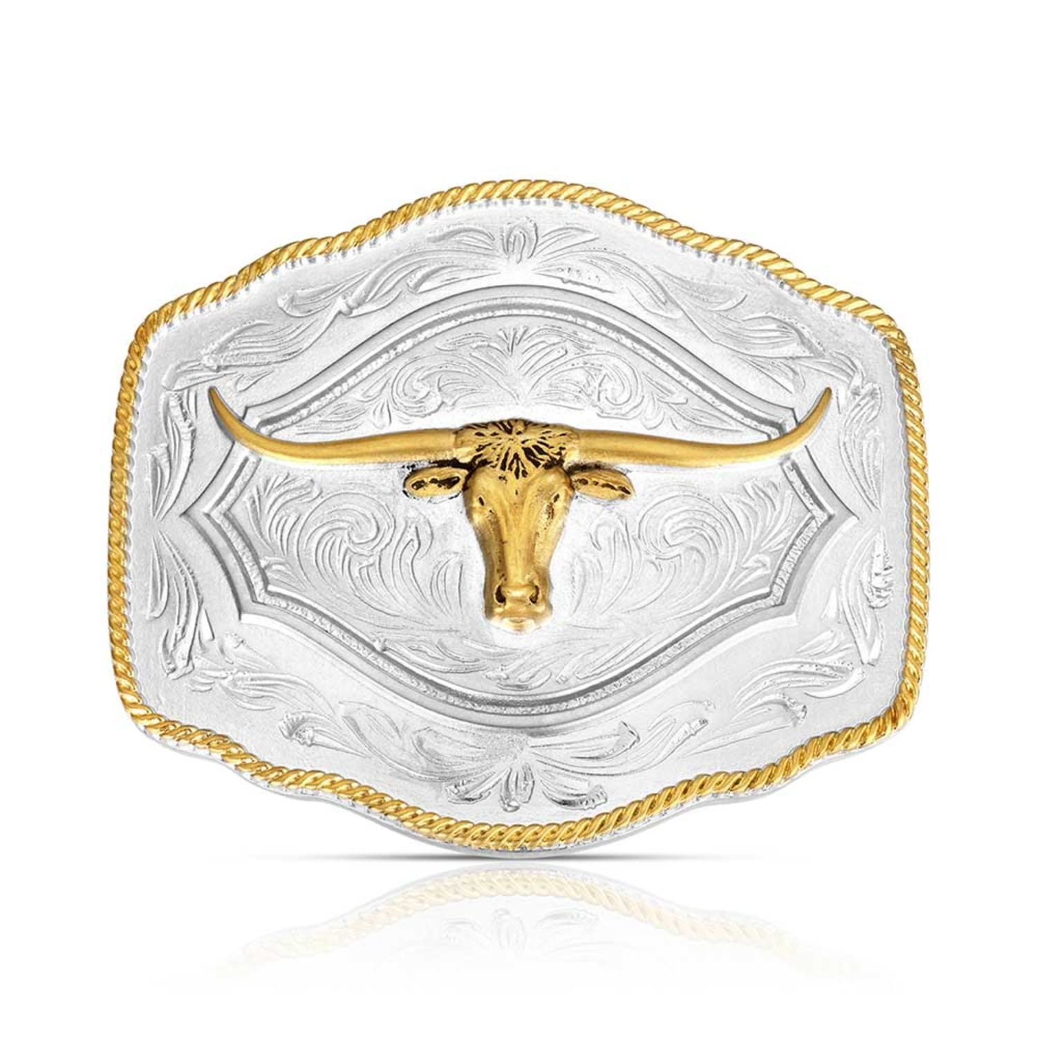 Montana Silversmiths Belt Accessories Montana Silversmiths Belt Buckle On the Range Longhorn