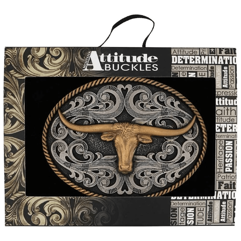 Montana Silversmiths Belt Accessories Montana Silversmiths Belt Buckle Western Longhorn
