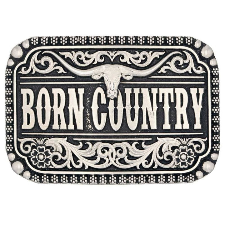 Montana Silversmiths Belt Accessories Montana Silversmiths Born Country Belt Buckle (A907)