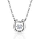 Montana Silversmiths Jewellery April Montana Silversmiths Necklace Horseshoe with Birthstone