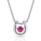 Montana Silversmiths Jewellery July Montana Silversmiths Necklace Horseshoe with Birthstone