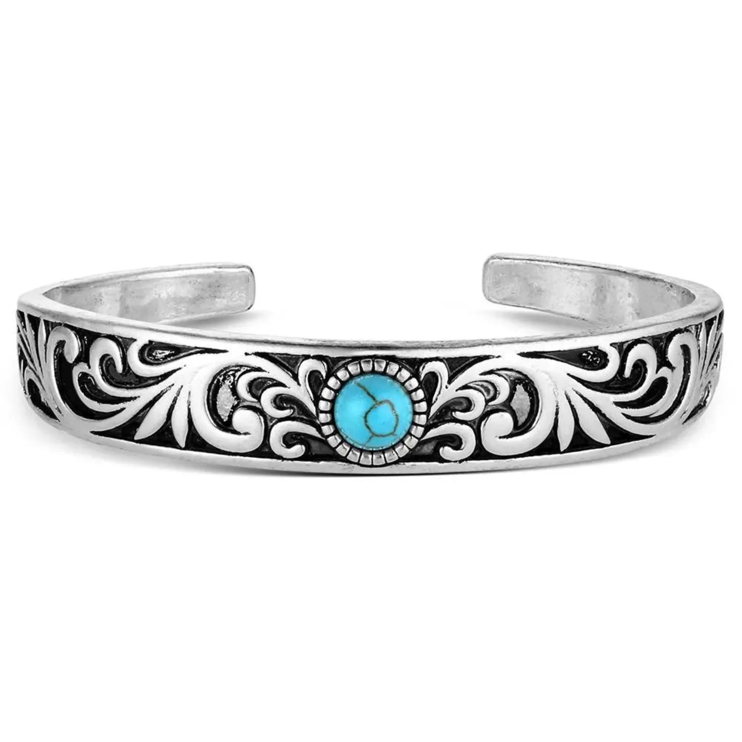 Montana Silversmiths Jewellery Montana Silversmiths Bracelet Whispering Peaks Turquoise Cuff