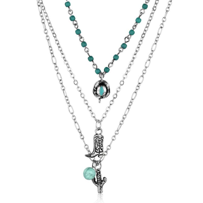 Montana Silversmiths Jewellery Montana Silversmiths Necklace Layers of the West Turquoise