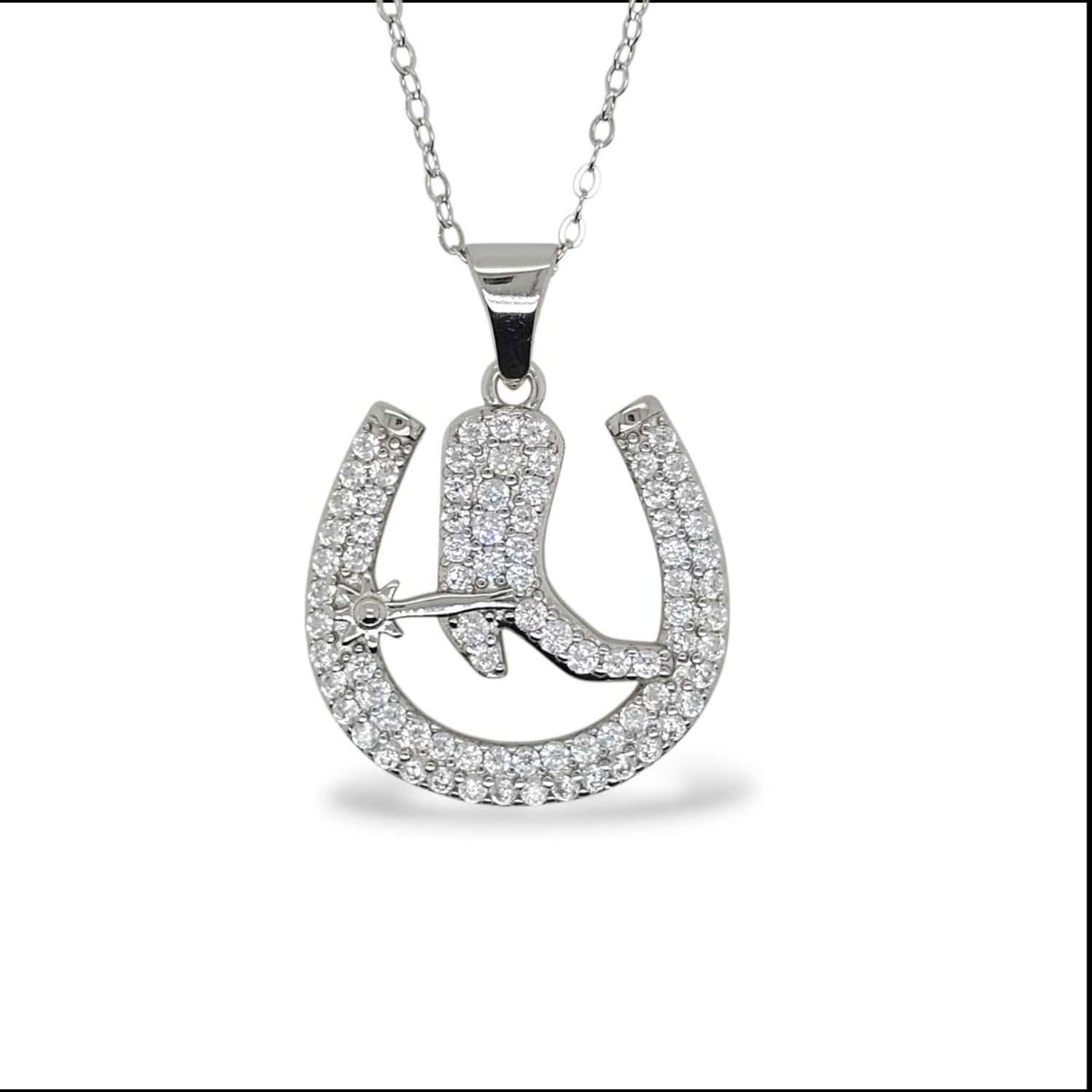 Mountain Creek Jewellery Jewellery Mountain Creek Jewellery Pendant Boots in Horseshoe