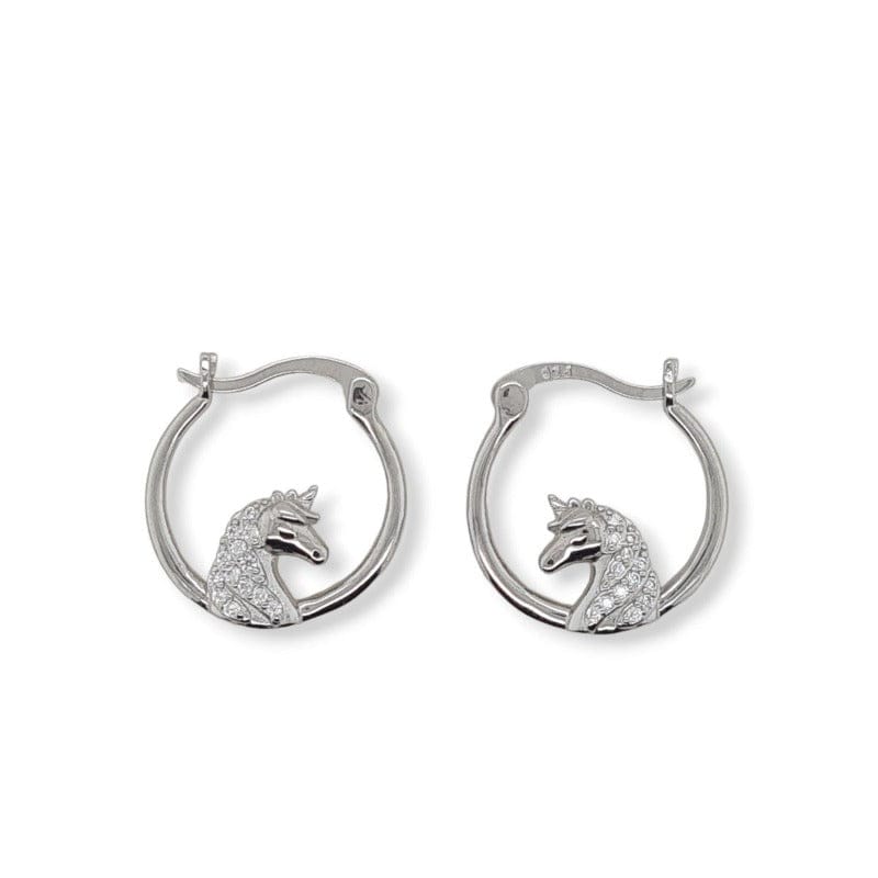 Mountain Creek Jewellery MCJ Earrings Hoops with Unicorn