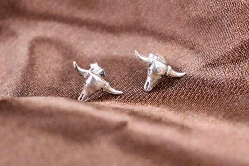 Mountain Creek Jewellery MCJ Studs Steer Head