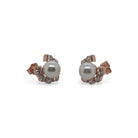 Mountain Creek Jewellery Mountain Creek Jewellery Earrings CZ & Pearl Rose Gold