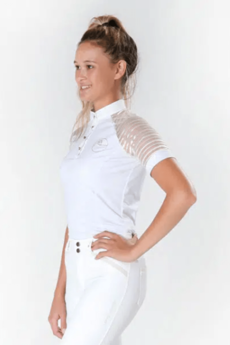 Performa Ride Womens Riding Tops & Jackets XS / White Performa Ride Show Shirt Womens Lace