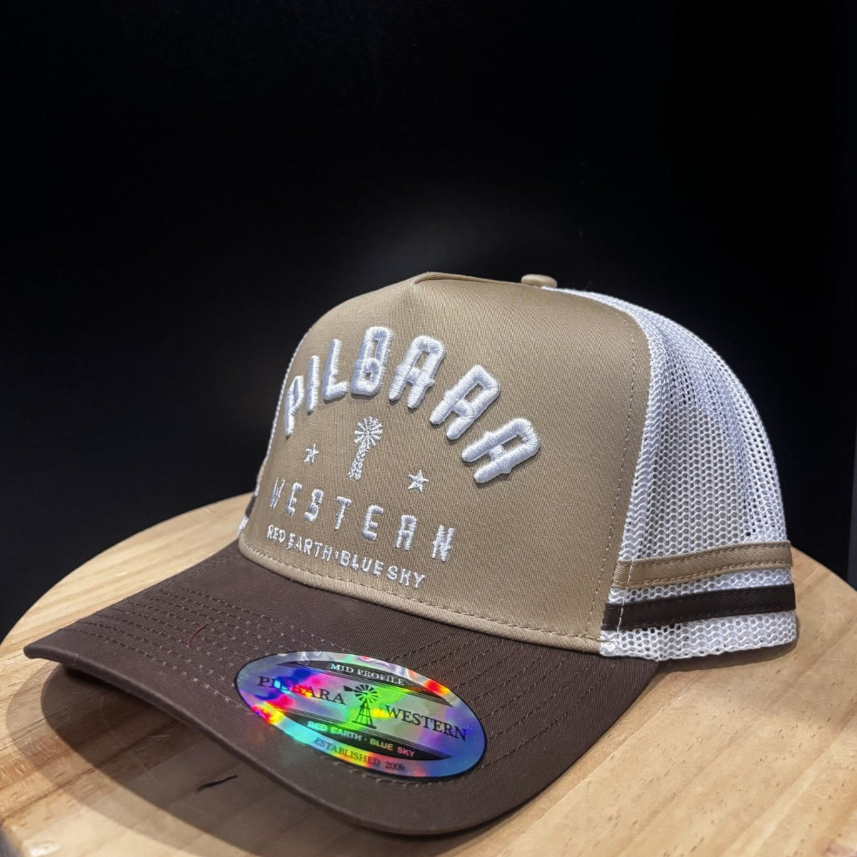 Pilbara Caps Tan/Brown/White Pilbara Cap Classic Trucker