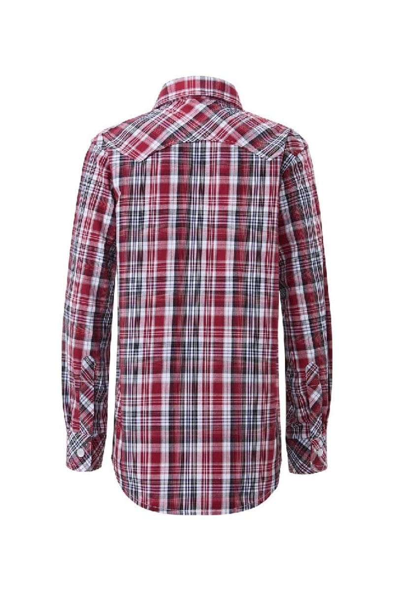 Pilbara Kids Shirts Pilbara Shirt Boys Western Snap Button Check