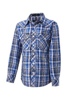 Pilbara Kids Shirts Y 0 / Blue/Black Pilbara Shirt Boys Western Snap Button Check