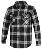 Pilbara Kids Shirts Y 0 / Grey/Black Pilbara Shirt Kids Flannelette Full Button