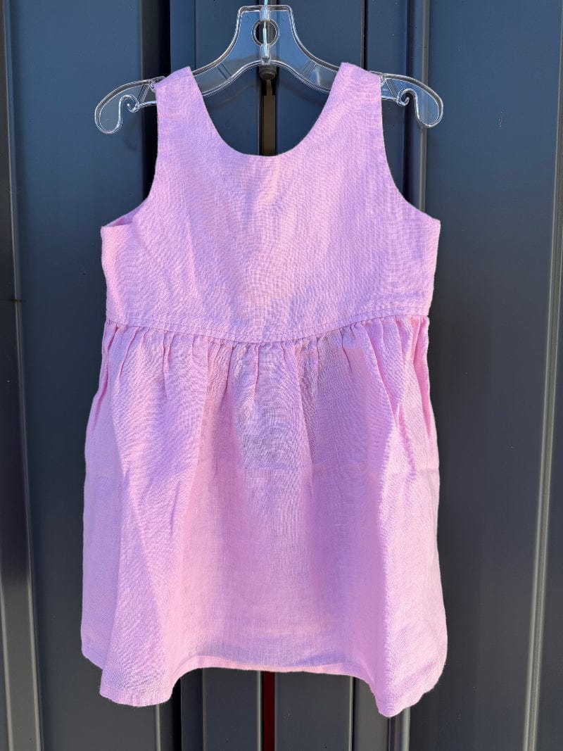 Pilbara Kids Shorts- Skirts - Dresses Y 0 / Pink Pilbara Sundress Girls Zoe Linen
