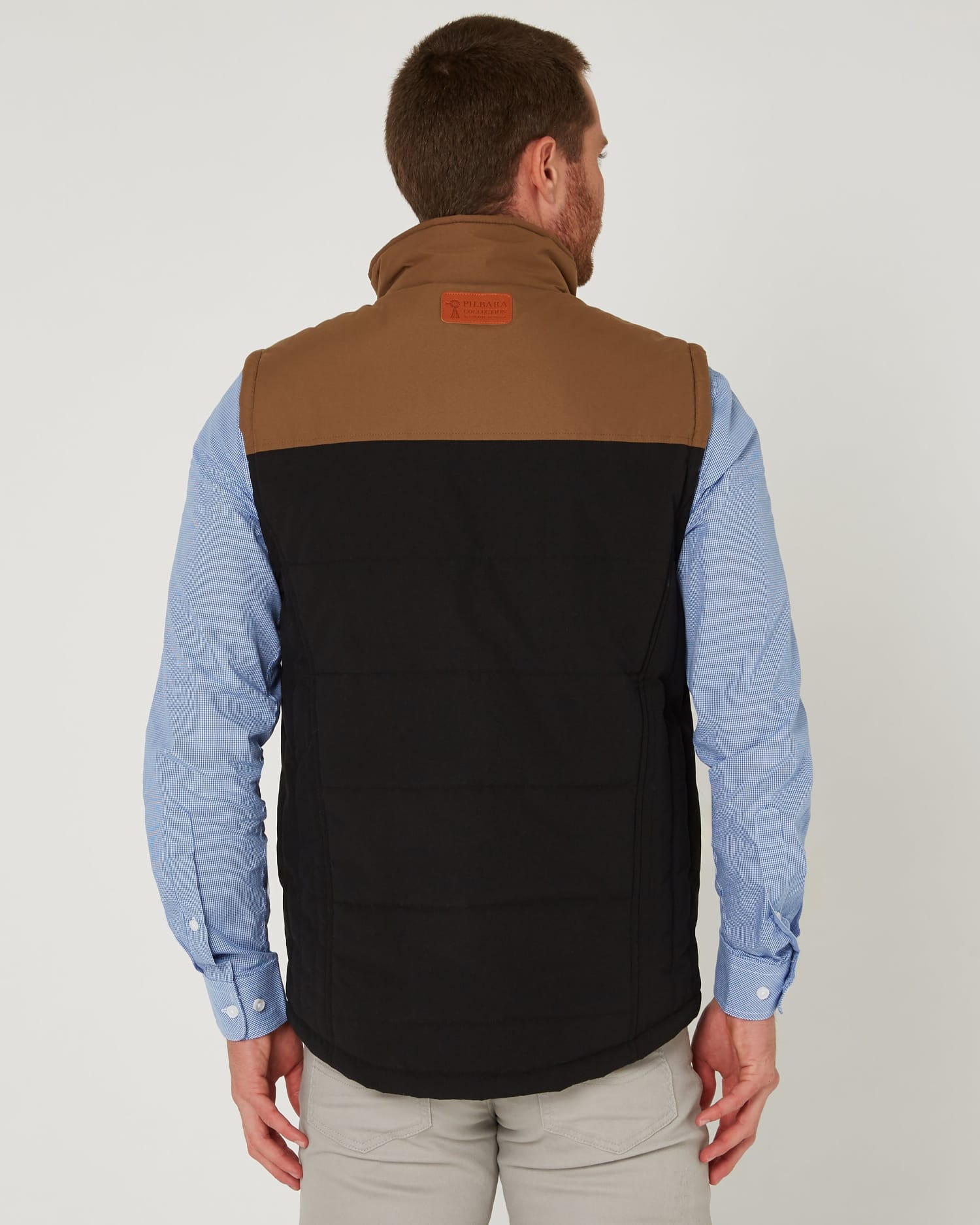 Pilbara Mens Jumpers- Jackets - Vests Pilbara Vest Mens Two-Tone