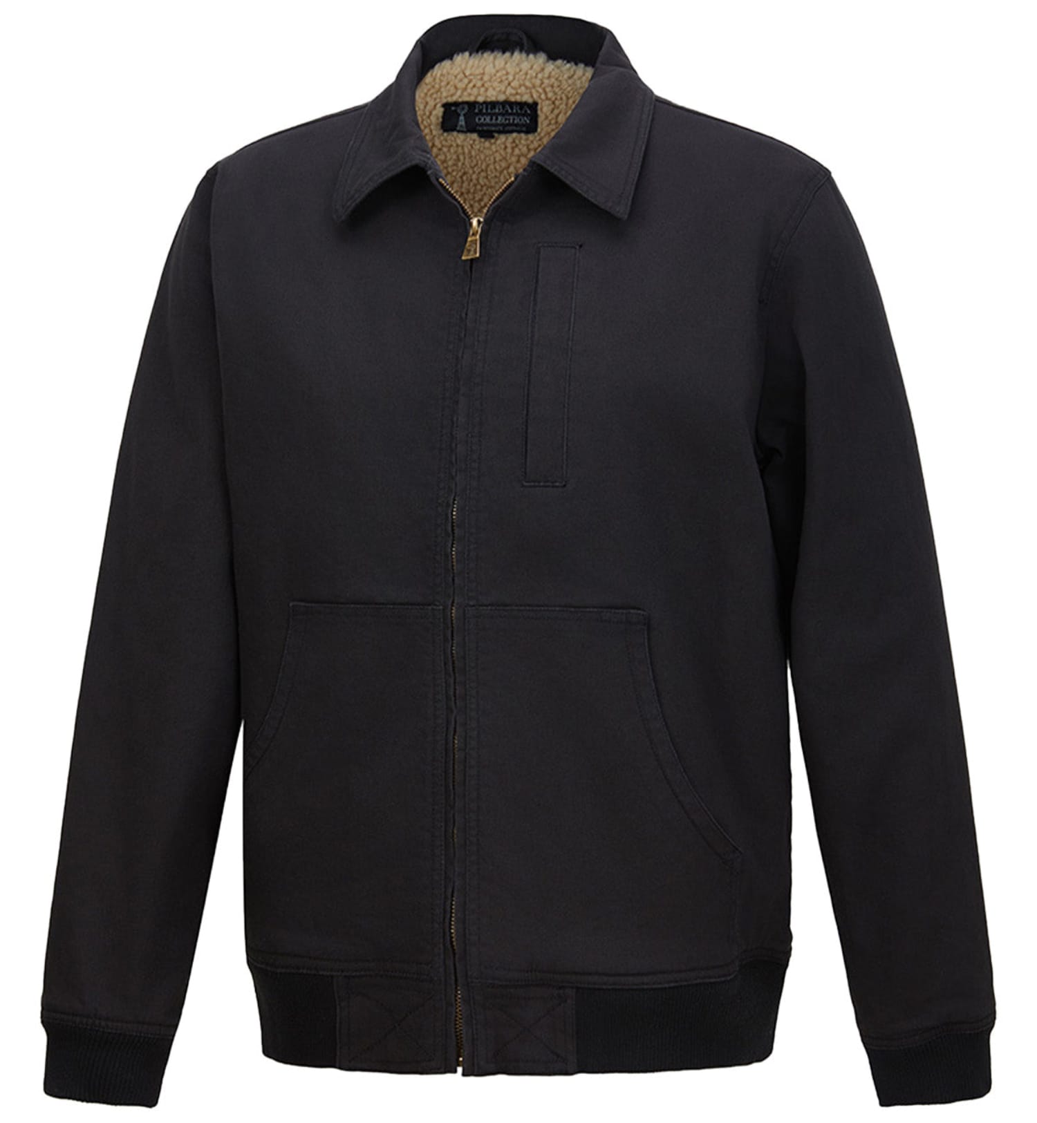 Pilbara Mens Jumpers- Jackets - Vests S / Black Pilbara Jacket Mens Sherpa Bomber