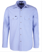 Pilbara Mens Shirts L / Chambray Pilbara Shirt Mens Dual Pocket (RMPC007)