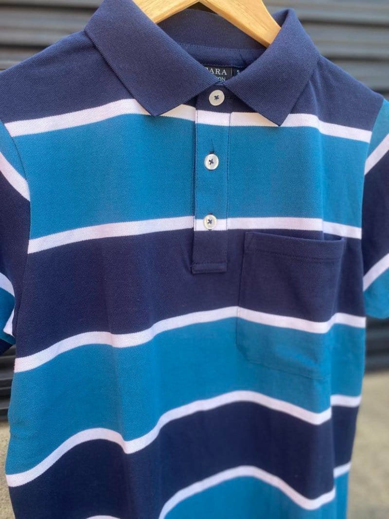 Pilbara Mens Shirts Pilbara Polo Mens Striped Pocket