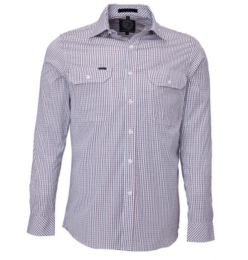 Pilbara Mens Shirts Pilbara Shirt Mens Double Pocket Check