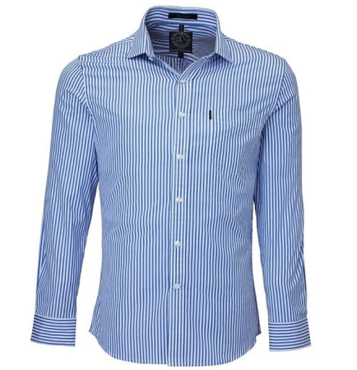 Pilbara Mens Shirts Pilbara Shirt Mens Stripe Single Pocket (RMPC012)