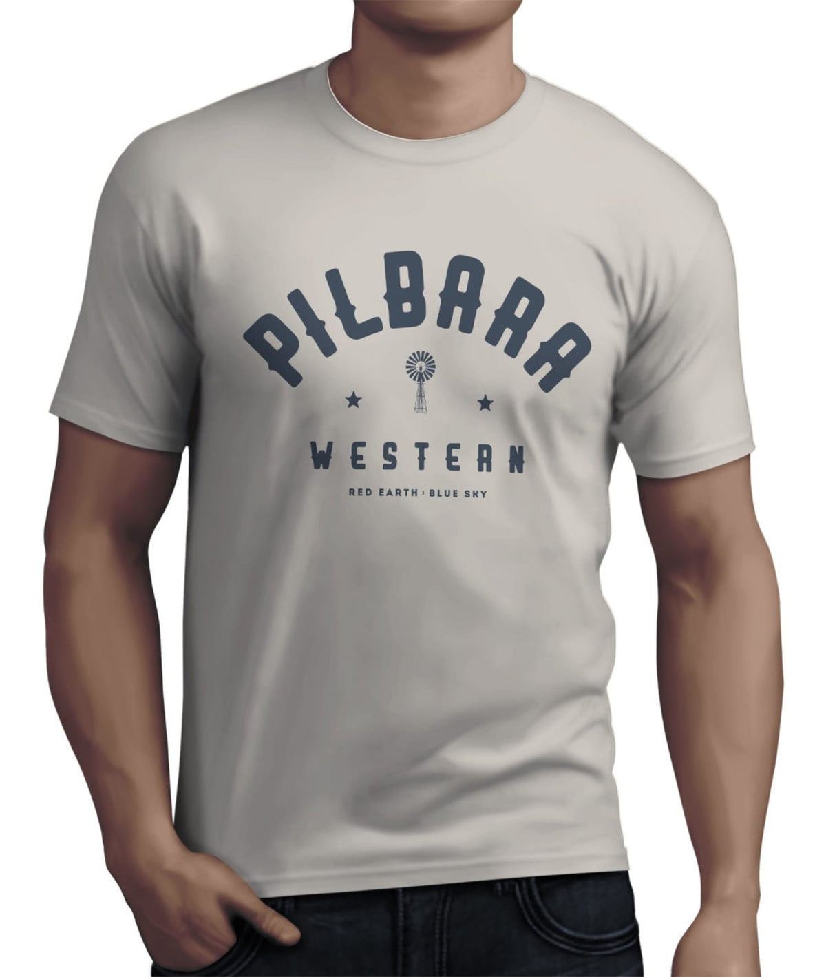 Pilbara Mens Shirts S / Moonbeam Pilbara Tee Mens Classic Fit