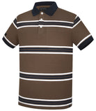 Pilbara Mens Shirts S / Olive/White/Navy Pilbara Polo Mens Striped Pocket