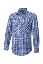 Pilbara Mens Shirts XS / Blue/Black Pilbara Shirt Mens Western Snap Button Check