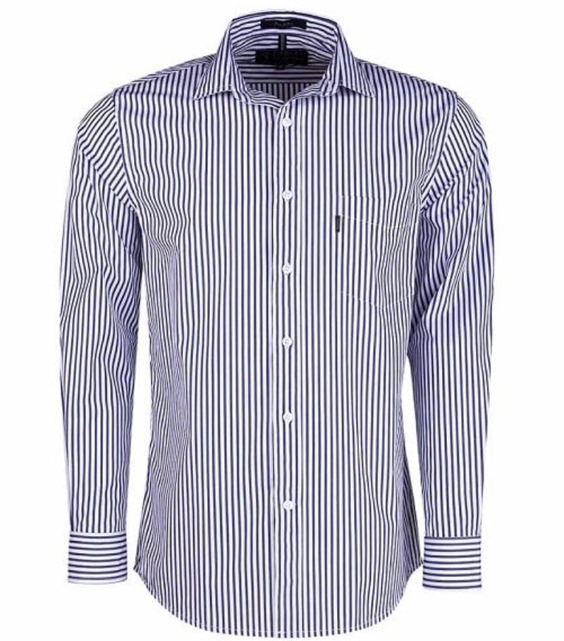 Pilbara Mens Shirts Pilbara Shirt Mens Stripe Single Pocket (RMPC012)