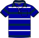 Pilbara Mens Tops S / Royal/Navy/White Pilbara Polo Mens Striped Pocket (RMPC098)