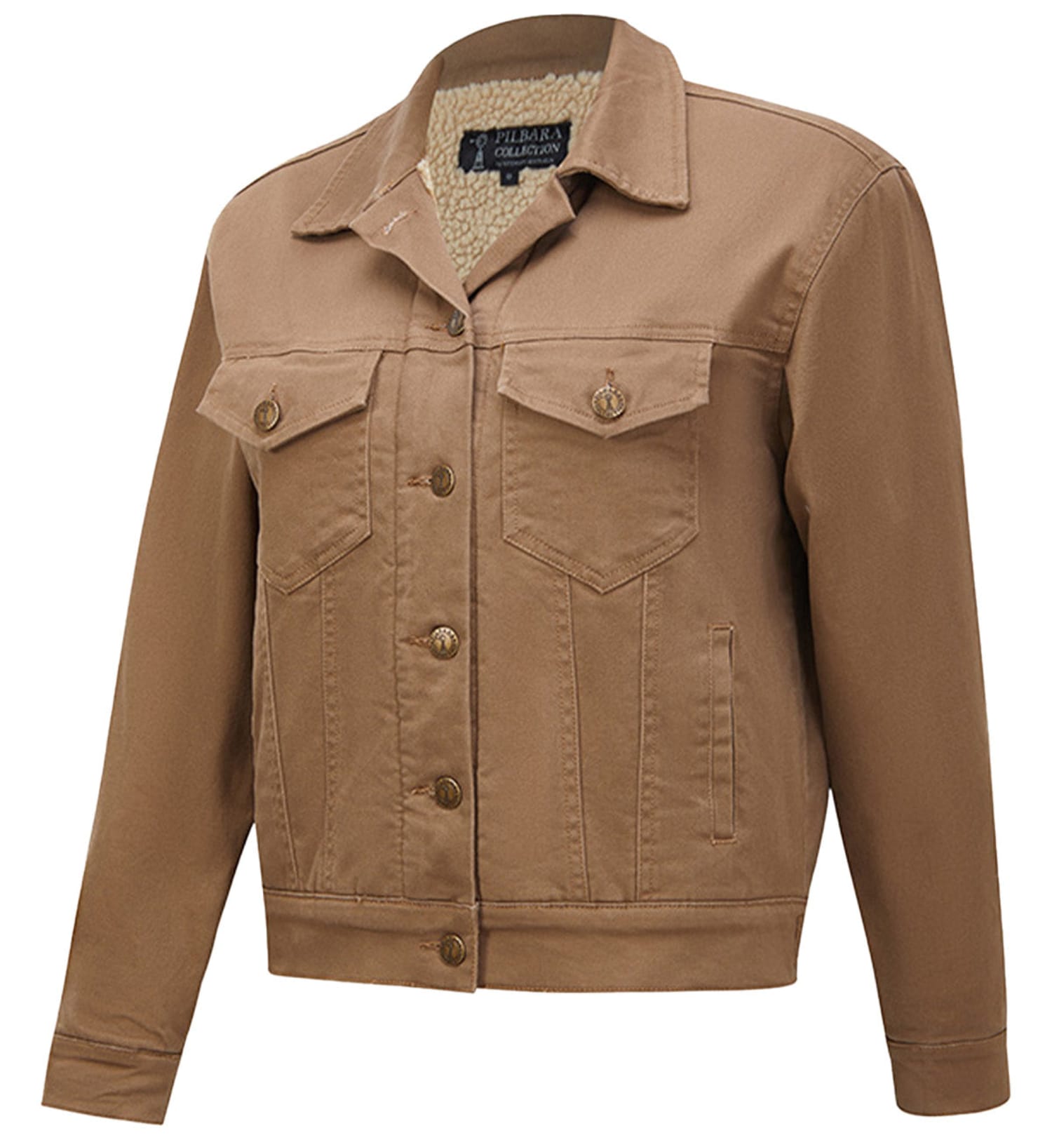 Pilbara Womens Jumpers- Jackets - Vests 08 / Whisky Pilbara Jacket Womens Lauren Sherpa Lined