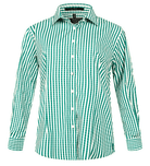 Pilbara Womens Shirts 08 / Emerald/White Pilbara Shirt Womens Full Button Gingham