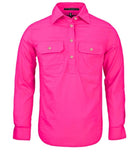 Pilbara Womens Shirts 10 / Fuschia Pilbara Workshirt Womens Closed Front Plain Colours