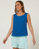 Pilbara Womens Shirts M 14-16 / Deep Blue Pilbara Top Womens Gabriella Linen