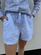 Pilbara Womens Shorts- Skirts - Dresses 06 / Cloud Pilbara Shorts Womens Olivia Linen