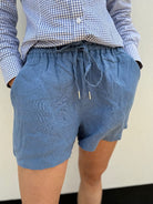 Pilbara Womens Shorts- Skirts - Dresses 06 / Slate Pilbara Shorts Womens Olivia Linen