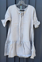 Pilbara Womens Shorts- Skirts - Dresses L 18-20 / Flax Pilbara Dress Womens Linen 3/4 Sleeve