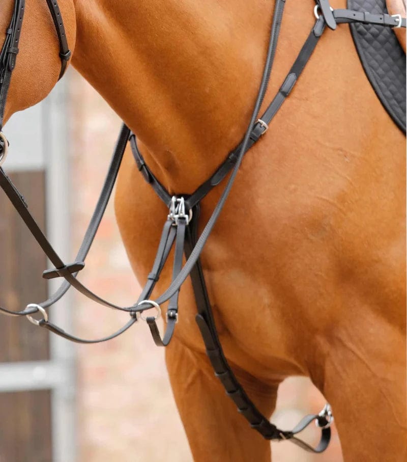 Premier Equine Breastplates & Martingales Cob / Black Premier Equine Valbrona Performance Breastplate