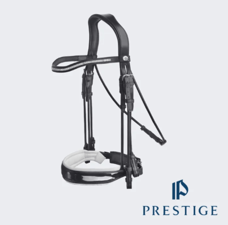 Prestige Bridles Cob / Black Prestige Bridle Dressage Double