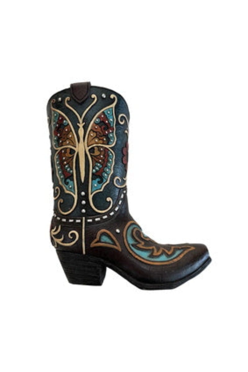 Pure Western Gifts & Homewares Assorted Pure Western Boot Vase Butterfly