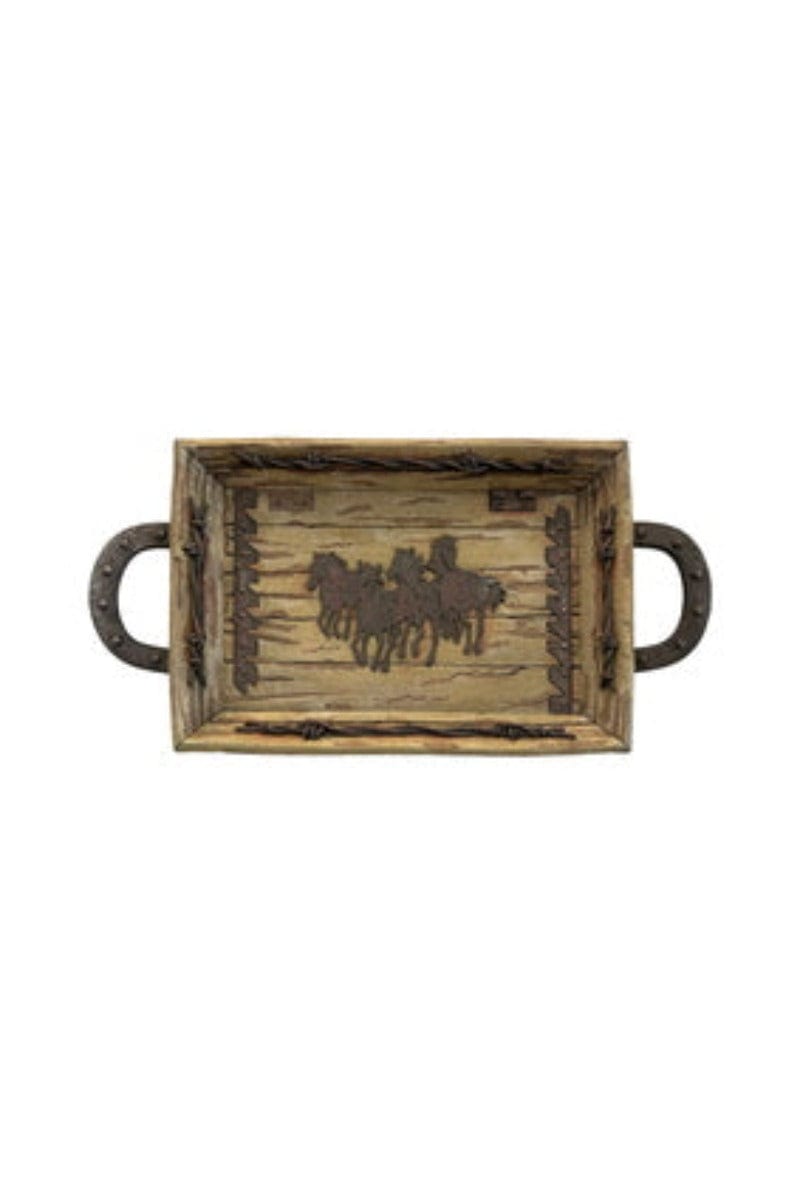 Pure Western Gifts & Homewares Assorted Pure Western Horseshoe Handle Tray
