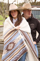 Pure Western Gifts - Homewares Natural/Blue Pure Western Blanket Ellery