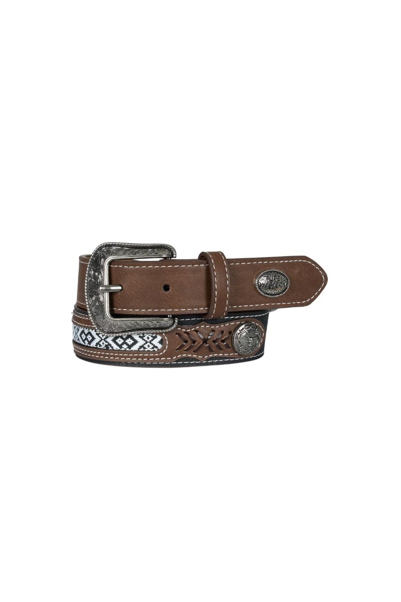 Pure Western Kids Belts XS / Tan/Black Pure Western Belt Kids Clayton
