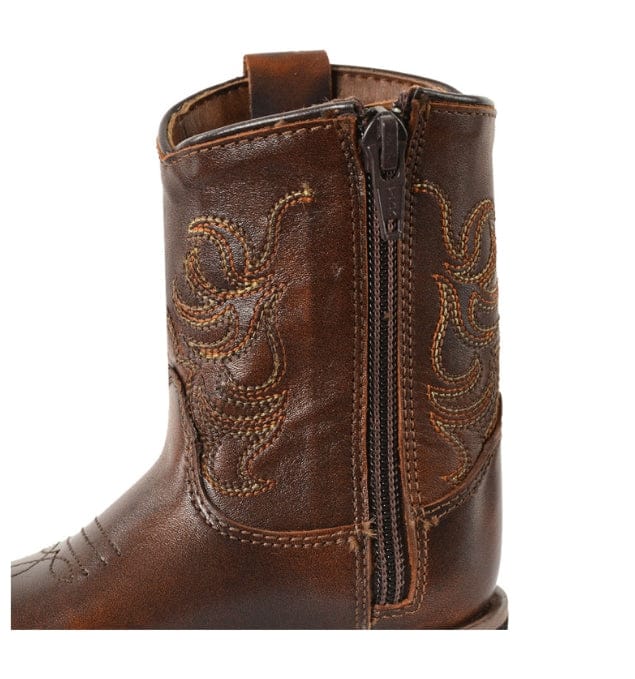Pure Western Kids Boots - Shoes TOD 8 / Antique Brown Pure Western Boots Toddlers Ryder