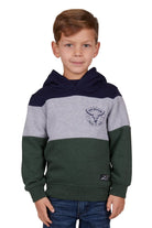 Pure Western Kids Jumpers, Jackets & Vests 02 / Navy/Green Pure Western Hoodie Boys Hopkins