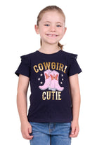 Pure Western Kids Shirts 02 / Navy Pure Western Girls Audrey T-Shirt