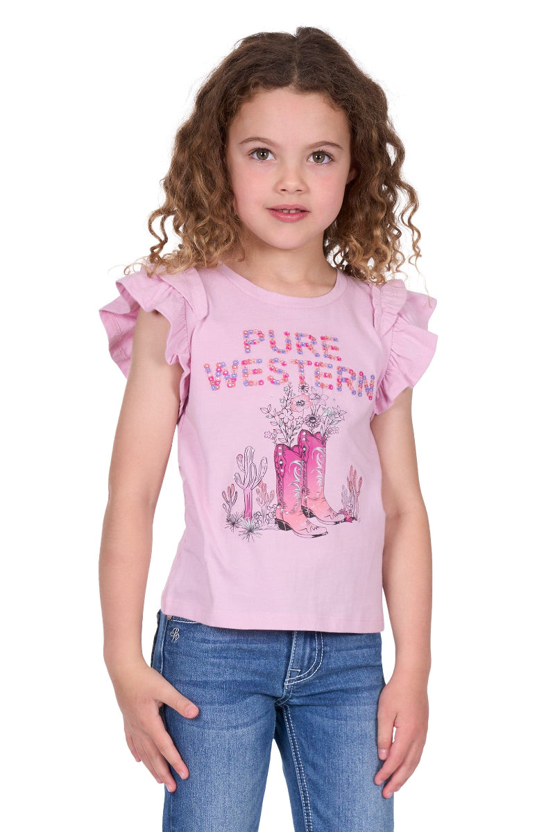 Pure Western Kids Shirts 04 / Pink Pure Western Tee Girls Pietta